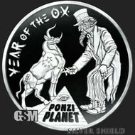 1 oz PROOF - Year of the Ox V1 (Ponzi Planet) *Lunar*